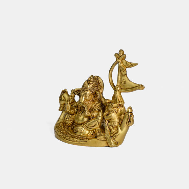 Ganesha Idol Seated On Swan Boat