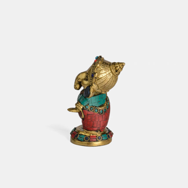 Brass Blissful Baby Ganesha - Dancing - Image 4