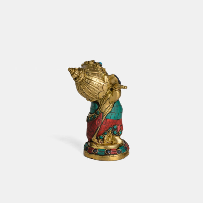 Brass Blissful Baby Ganesha - Dancing - Image 5