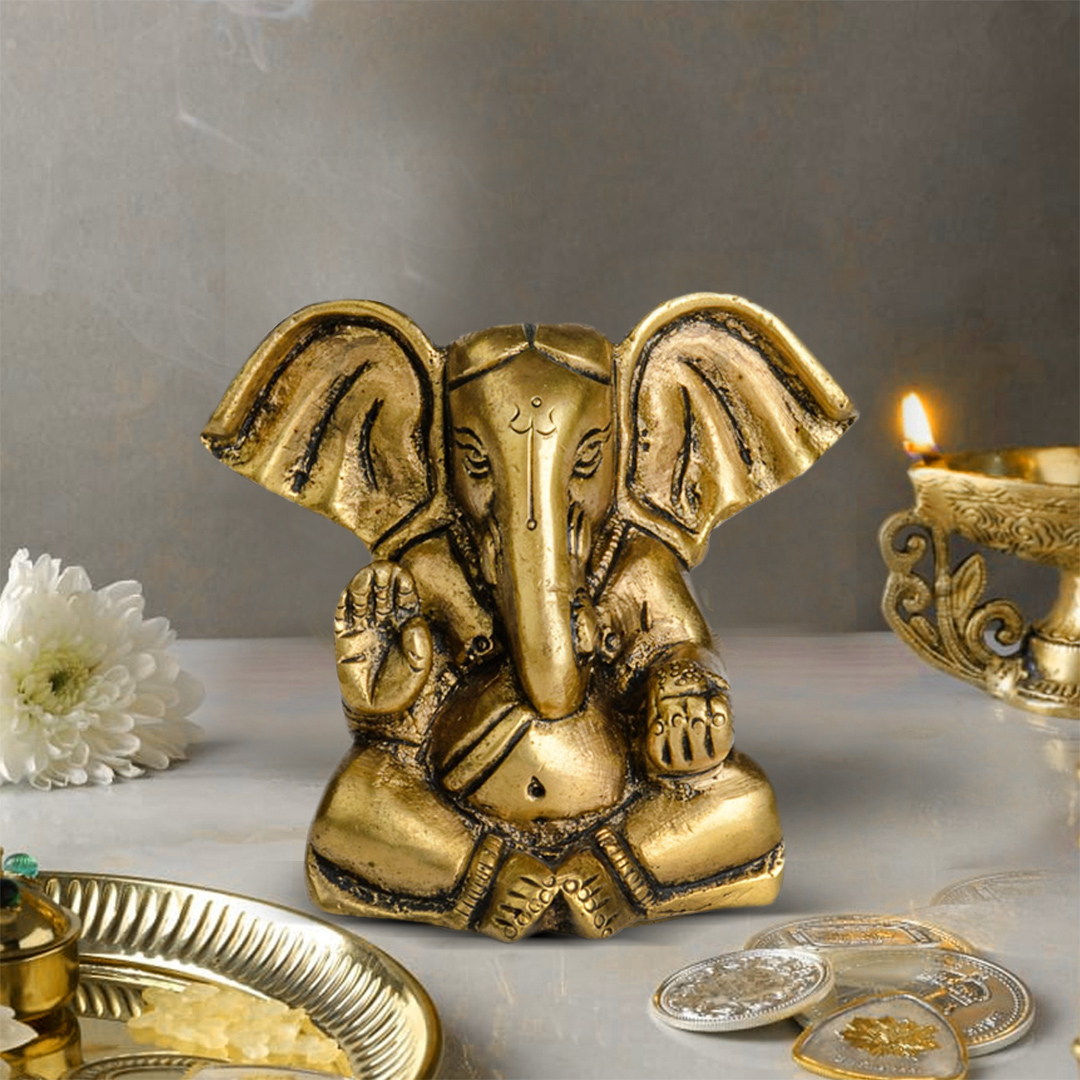 Brass Ganesha – Modern Form