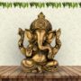 Brass Appu Ganesha - With Mukut (Crown)