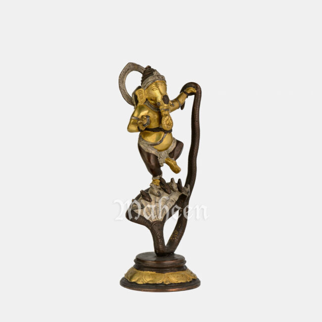 Brass Kalinga Nartana Ganapati - Image 4