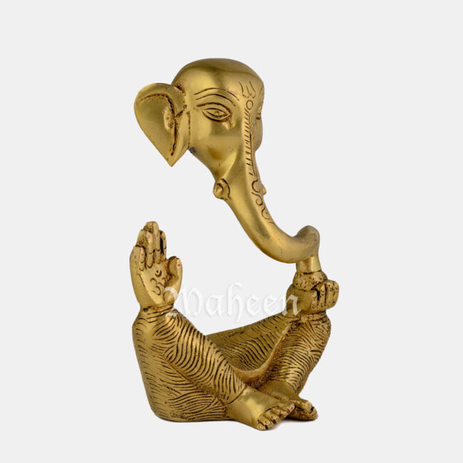 Brass Modern Ganesha - With Invisible Body - Image 5