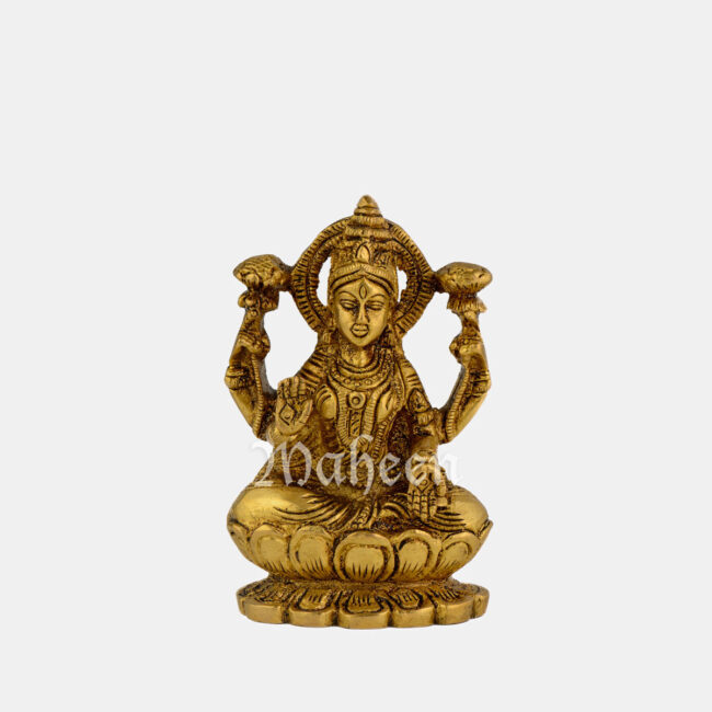 Brass Laxmi - Seated On Lotus Base