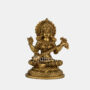 Brass Saraswati - Seated On Lotus Carved Base