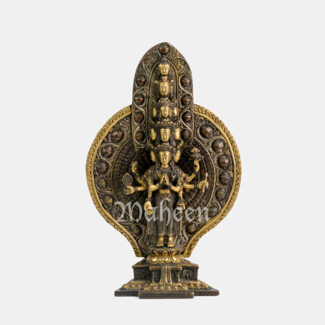 Brass Avalokiteswara Bodhisattva - with 11 heads