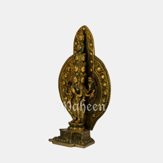 Brass Avalokiteswara Bodhisattva – with 11 heads - Image 3