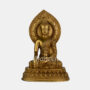 Brass Buddha in Bhumisparsha Mudra (Ground Touching Posture)