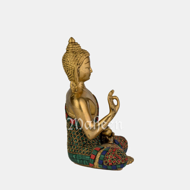 Brass Buddha in Abhaya Mudra - Image 6