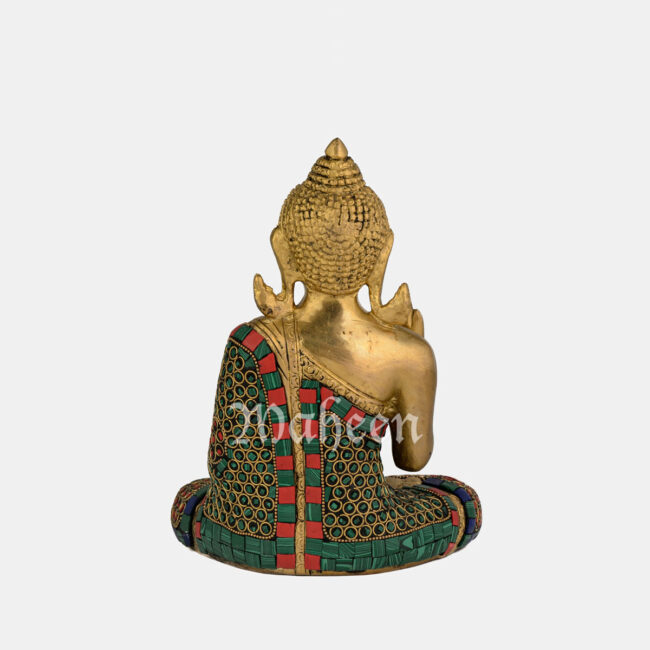 Brass Buddha in Abhaya Mudra - Image 7